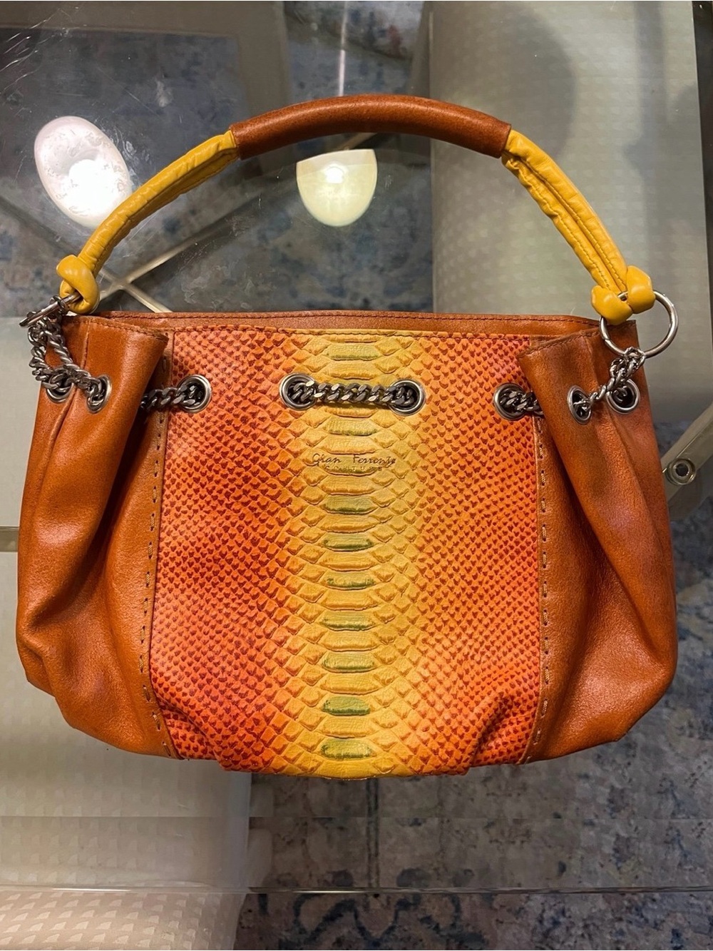 GIAN FERRENTE Snake Skin Handbag